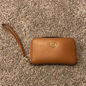 Brown Tory Burch Wristlet/Wallet
